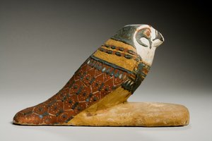 Falcão, Terceiro Período Intermédio - Início do Período Dinástico Final, c.800-600 aC (madeira)